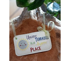 Stickserie ITH - Schilder Terrasse